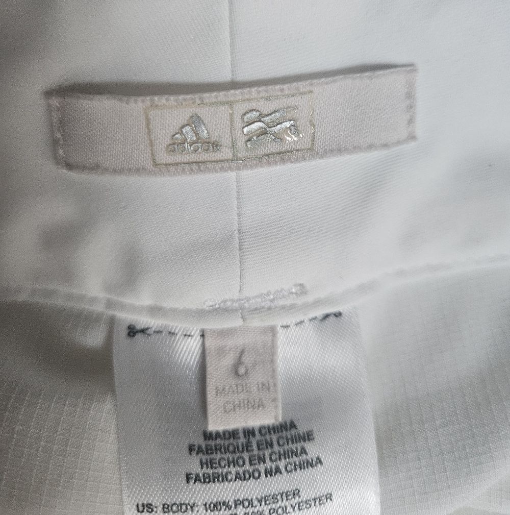 ADIDAS White Athletic Golf Tennis 3-Stripes White Skort | SZ 4 - Picture 10 of 11